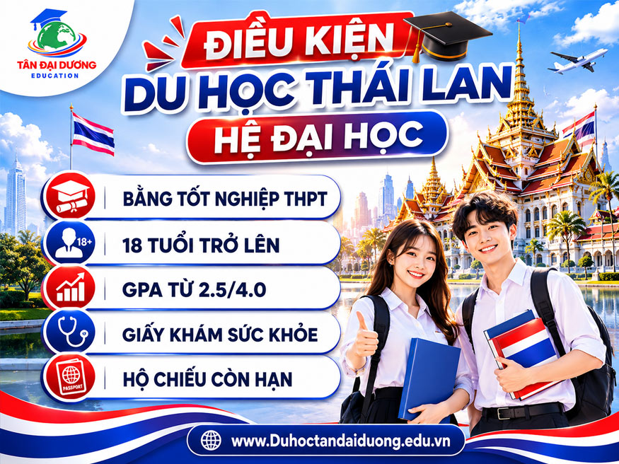 Điều kiện du học Thái Lan bậc Đại học