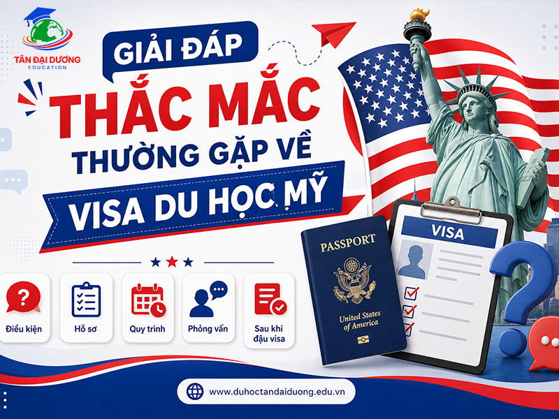 Giải đáp thắc mắc thường gặp về visa du học Mỹ