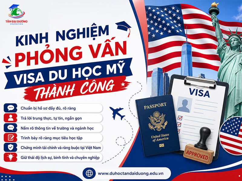 Kinh nghiệm phỏng vấn visa du học Mỹ thành công