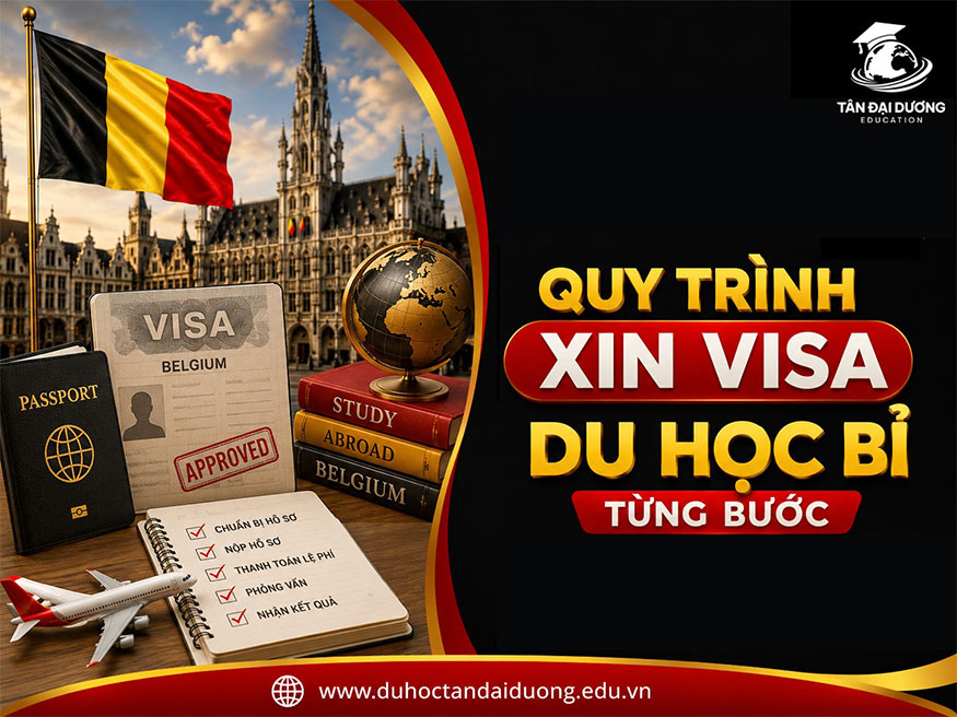 Quy trình xin visa du học Bỉ từng bước