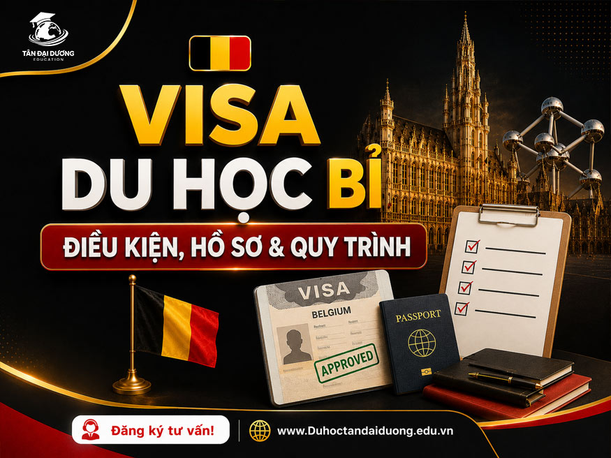 Visa du học Bỉ: Điều kiện, Hồ sơ & Quy trình