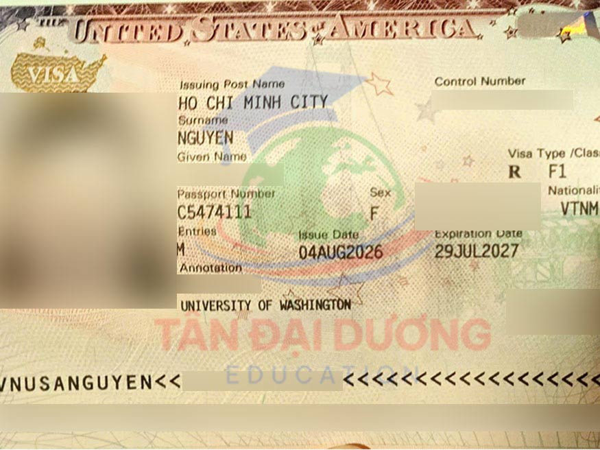 Visa du học Mỹ Nguyễn T.T.U