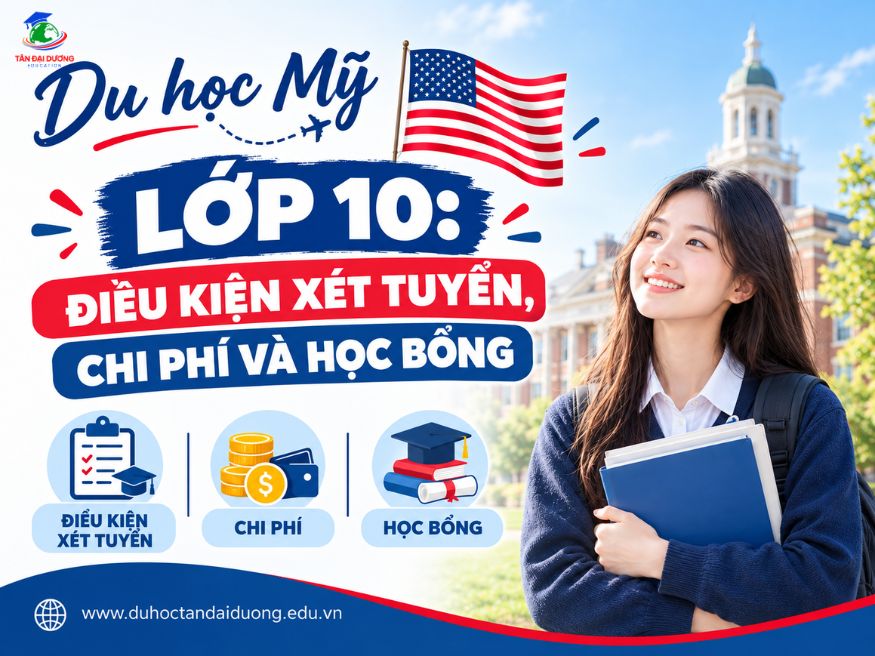 Du học Mỹ lớp 10: Điều kiện xét tuyển, chi phí và học bổng