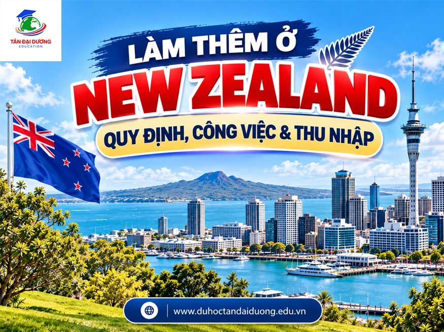 Làm thêm ở New Zealand: Quy định, công việc & thu nhập